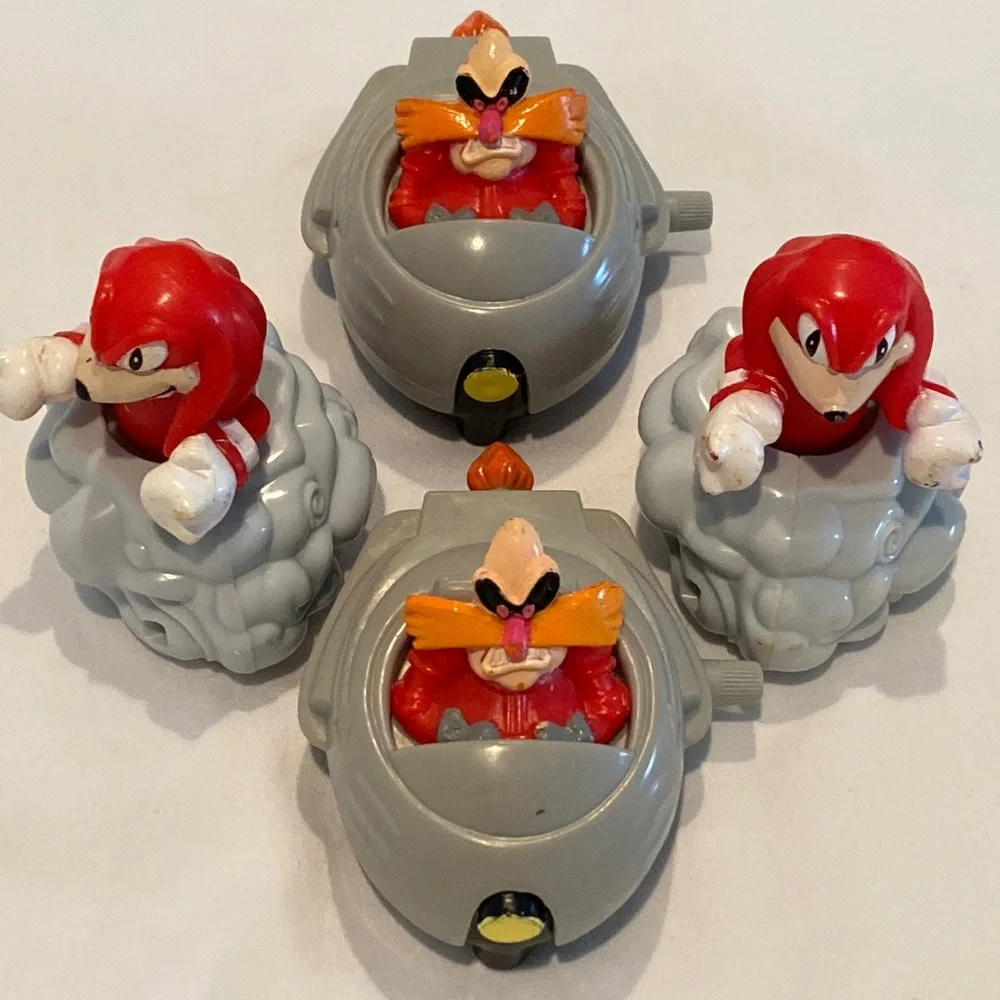 Sonic 3 The Hedgehog McDonalds Happy Meal Toy 1993 Knuckles and Dr. Robotnik